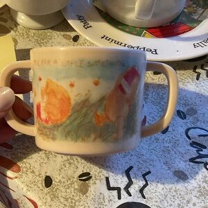 Double-Handled Ceramic Mug with pooh bear  Design